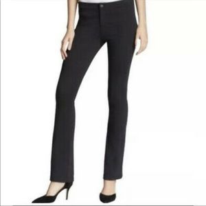 Vince Stretch Black Career Pant Mid Rise Trousers Side Slit Pockets Womens 12